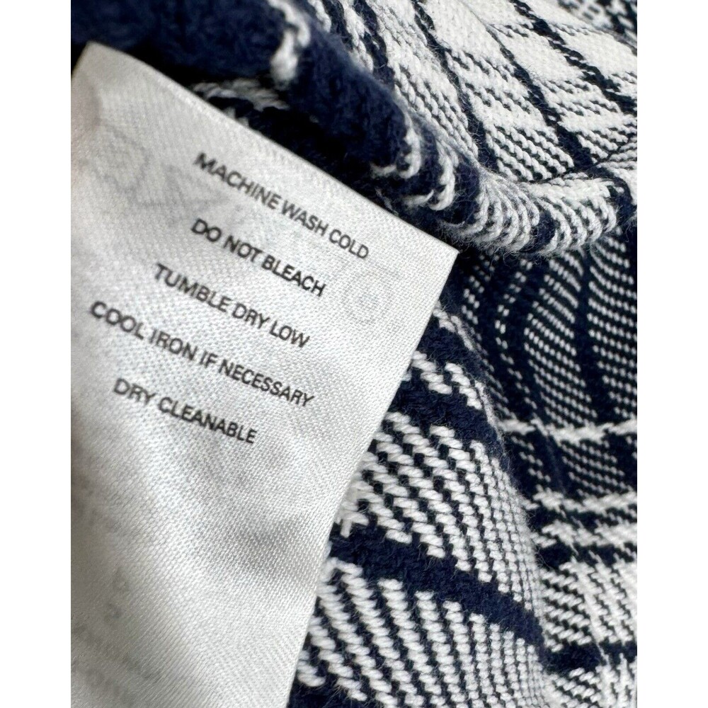 Outerknown Blanket Shirt Plaid Button Up Organic Cotton 1310023W ABB Mens S Blue - Picture 7 of 7